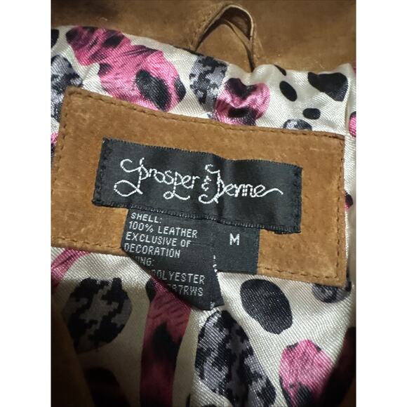 Prospor& Devine Leather Ground Floor Floor Floral Jacket Size M - Picture 5 of 10